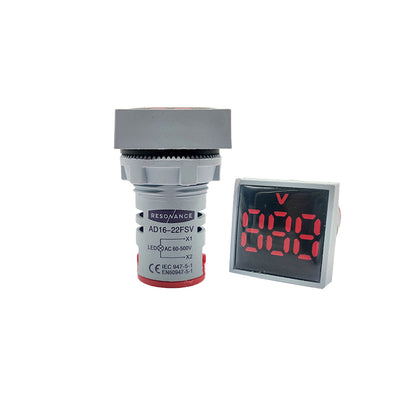 Panel Mount Square AC Digital Led Voltmeter AC 60-500V