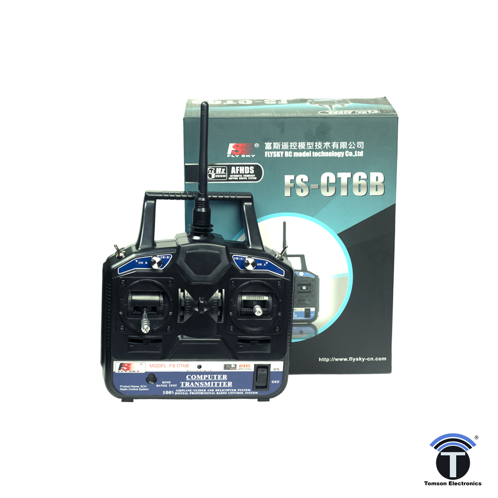 Flysky CT6B 6 Channel Trasmitter Radio With FS-R6B